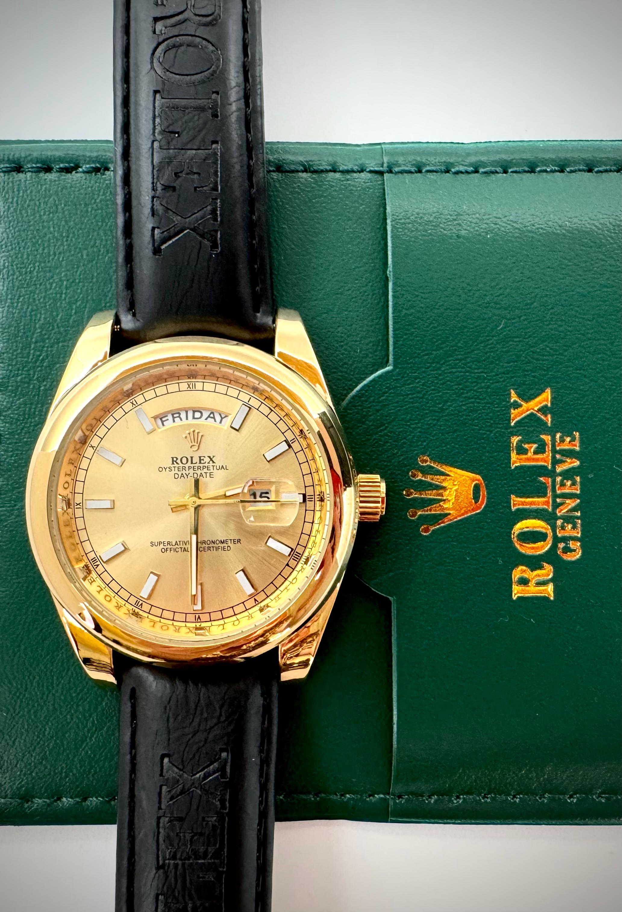 RELOJ ROLEX DATE JUST CUERO DOBLE CALEND