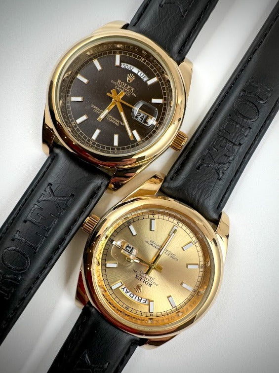 RELOJ ROLEX DATE JUST CUERO DOBLE CALEND